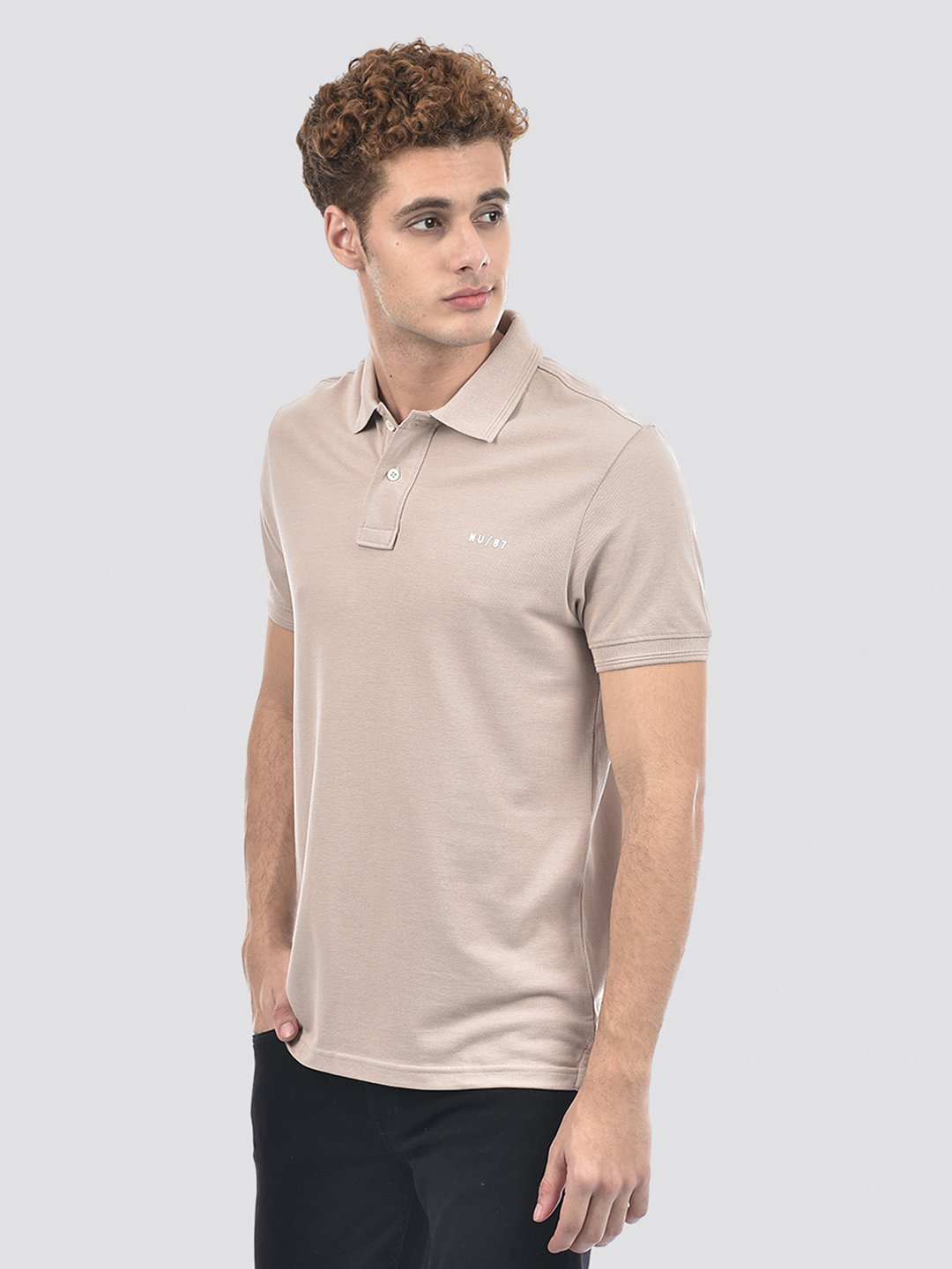 Numero Uno Men Beige Polo T-Shirt